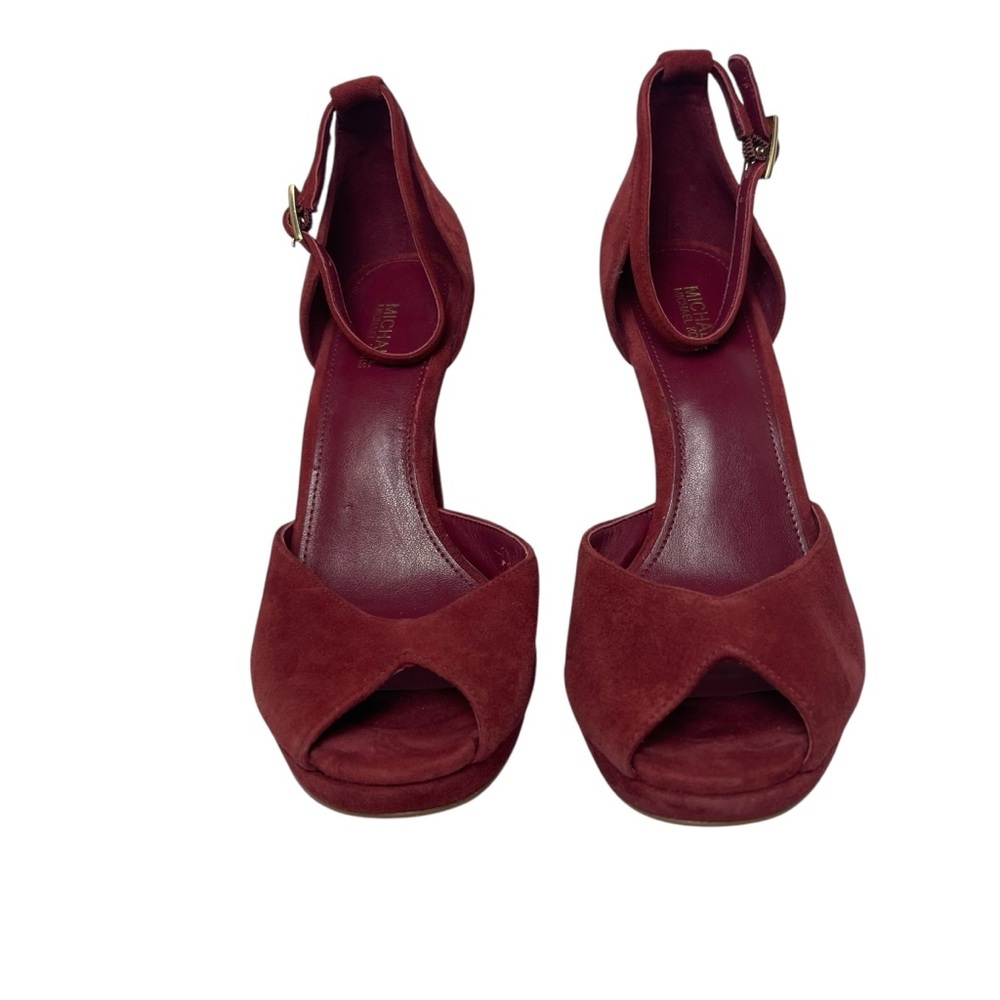 Michael Kors Suede Heels Red Size 7.5‎